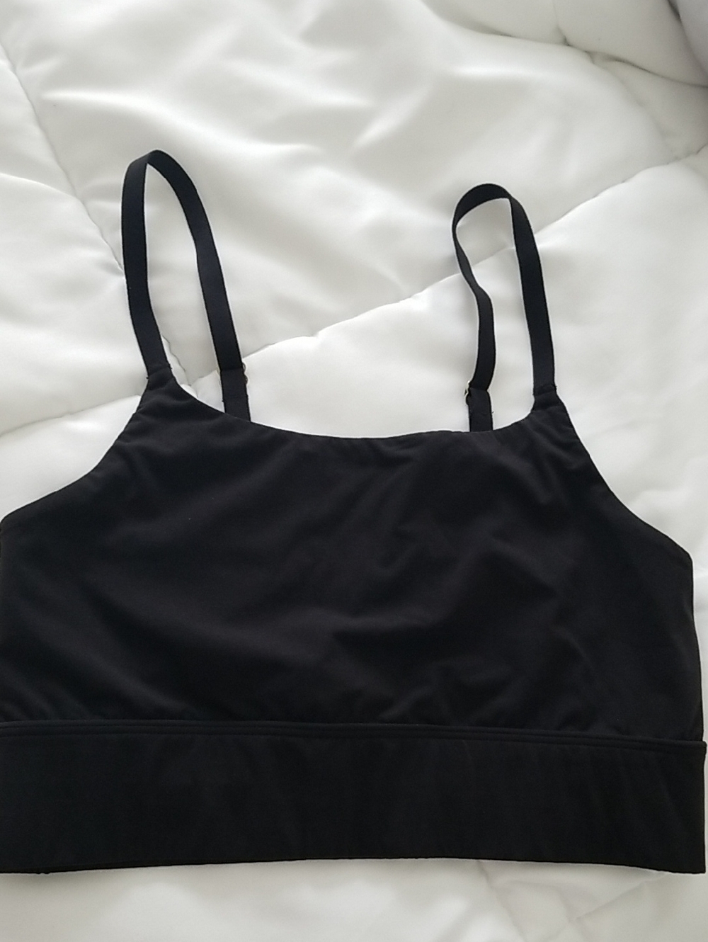 Natori Black Smooth Stretch Bralette with Adjustable Straps